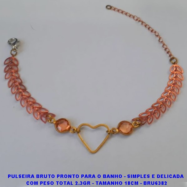 PULSEIRA BRUTO PRONTO PARA O BANHO - SIMPLES E DELICADA  COM PESO TOTAL 2.3GR - TAMANHO 18CM - BRU6382