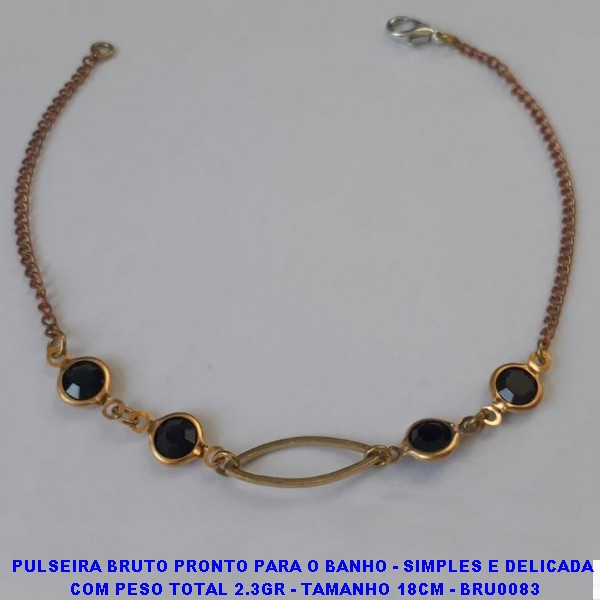 PULSEIRA BRUTO PRONTO PARA O BANHO - SIMPLES E DELICADA  COM PESO TOTAL 2.3GR - TAMANHO 18CM - BRU0083