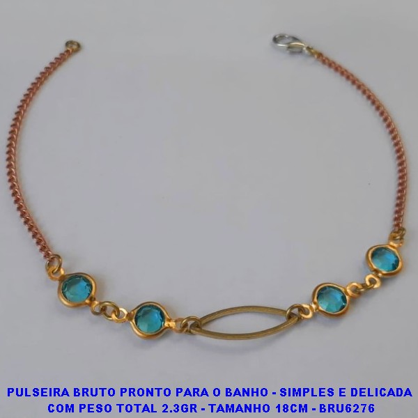 PULSEIRA BRUTO PRONTO PARA O BANHO - SIMPLES E DELICADA  COM PESO TOTAL 2.3GR - TAMANHO 18CM - BRU6276