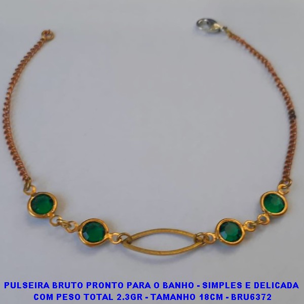 PULSEIRA BRUTO PRONTO PARA O BANHO - SIMPLES E DELICADA  COM PESO TOTAL 2.3GR - TAMANHO 18CM - BRU6372