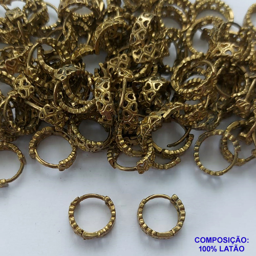 BRINCO NO BRUTO PRONTO PARA O BANHO(CX59) - BRINCO DE ARGOLINHA DE PRESSÃO(TRANQUETA)  PESO TOTAL 1GR -TAMANHO 10MM -BRU7017