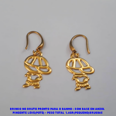 BRINCO NO BRUTO PRONTO PARA O BANHO - COM BASE EM ANZOL PINGENTE LEVE(POTE) - PESO TOTAL 1.4GR(PEQUENO)BRU6845