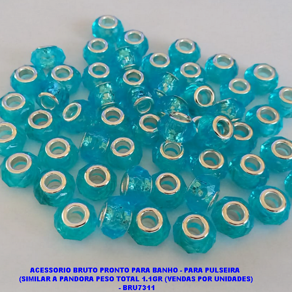 ACESSORIO BRUTO PRONTO PARA BANHO(CX52) - PARA PULSEIRA  (SIMILAR A PANDORA PESO TOTAL 1.1GR (VENDAS POR UNIDADES)  - BRU7311