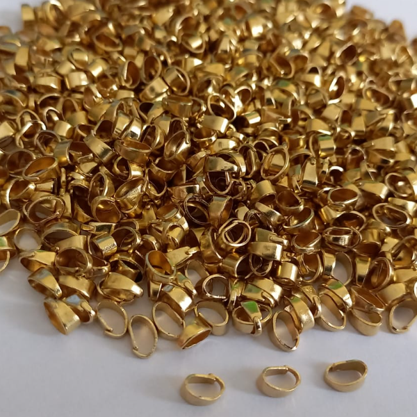 ACESSORIO NO BRUTO PRONTO PARA O BANHO - CONTRA ARGOLA 100% LATÃO - PESO 0,1GR -" TAMANHO 6MM " - BRU2856