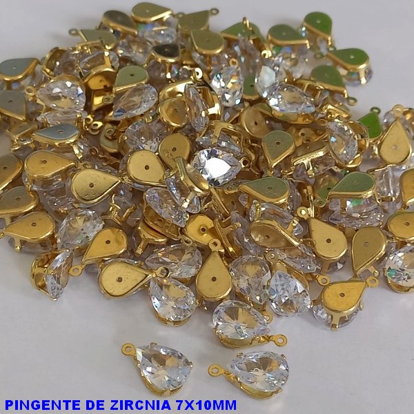 PINGENTE NO BRUTO PRONTO PARA OANHO - PINGENTE TAMANHO 7X10MM(COMPOSIÇÃO 50% LÇATÃO E 50% ZIRCONIA - PESO TOTAL0,7GR - (VENDIDO POR UNIDADE)BRU000138