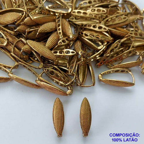 BRINCO NO BRUTO PRONTO PARA O BANHO(121) - TIPO ARGOLINHA DE PRESSÃO -COMPOSIÇÃO 100% LATÃO - PESO TOTAL 5GR - TAMANHO 25X12MM - BRU5860