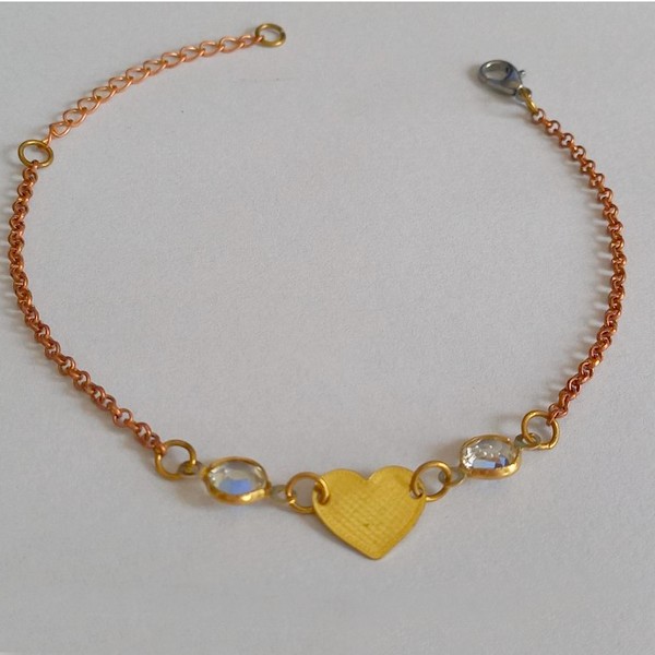 PULSEIRA NO BRUTO PRONTO PARA O NANHO  - DELICADA COM CORRENTE DE ELLO PORTUGUES - TAMANHO 18CM - PESO 1,8GR - BRU714