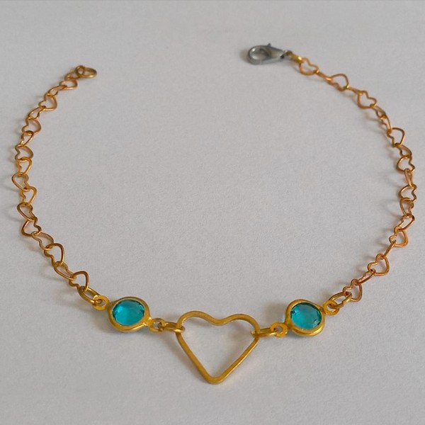 PULSEIRA NO BRUTO PRONTO PARA O NANHO  - DELICADA COM CORRENTE DE ELLO PORTUGUES - TAMANHO 18CM - PESO 1,8GR - BRU6206