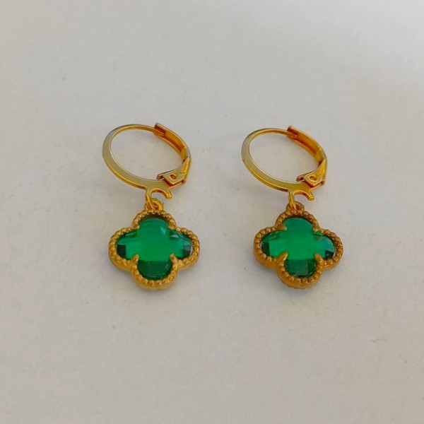 BRINCO NO BRUTO PRONTO PARA O BANHO - BRINCO DE ARGOLINHA DE PRESSÃO - PESO TOTAL 2,3GR - (VAN CLEEF) PINGENTE DE 12MM - BRU000269