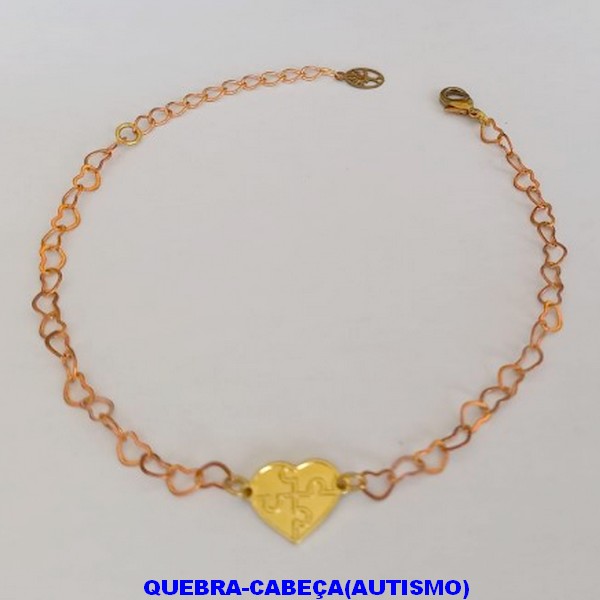 PULSEIRA NO BRUTO PRONTO PARA O BANHO -(5047)CORAÇÃO 10MM QUEBRA-CABEÇA(AUTISMO)-TAMANHO 18CM+EXTENSOR - BRU3362B