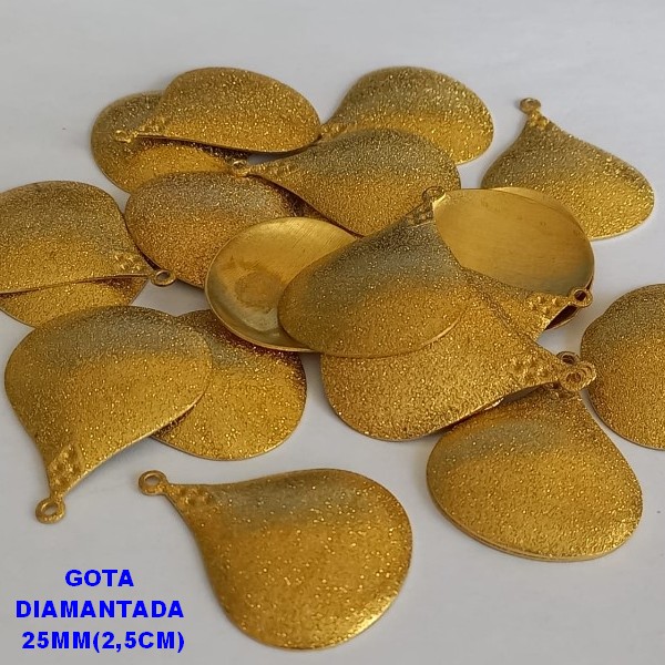 ACESSORIO NO BRUTO PRONTO PARA O BANHO - COTA DE 25MM(2,5CM)COMPOSIÇÃO 100% LATÃO DIAMANTADO - VENDA POR UNIDADE - PESO TOTAL 2,7GR - BRU000351