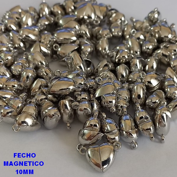 ACESSORIO NO BRUTO PRONTO PARA O BANHO - FECHO TAMANHO 10MM '(IMA")(FECHO MAGNETICO) PESO TOTAL 2,3GR - VENDIDO POR UNIDADE  - BRU000363