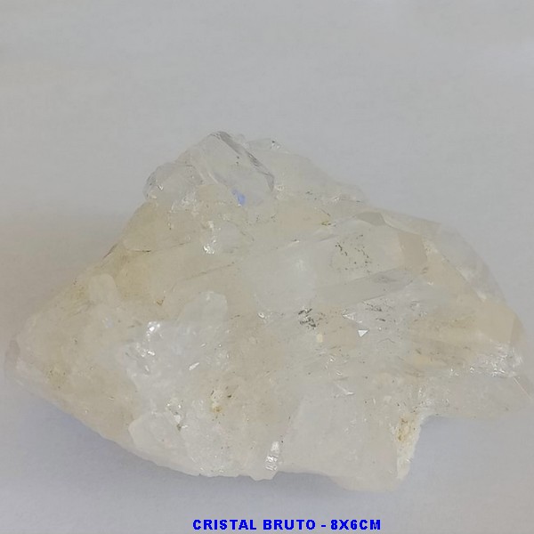 PEDRA NO BRUTO PRONTO PARA O BANHO - PEDRA BRUTA DE CRISTAL 8X6CM - BRU000370