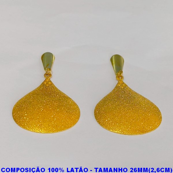 BRINCO NO BRUTO PRONTO PARA O BANHO -COM GOTA DE 2,6CM DIAMANTADA - PESO TOTAL 6,1GR - BRU426