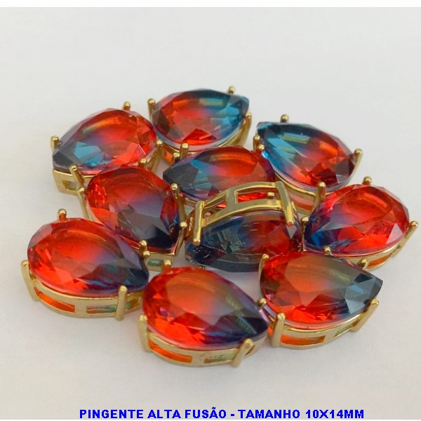 ACESSORIO NO BRUTO PRONTO PARA O BANHO - PINGENTE NO BRUTO COM BASE 10X14 EM ALTA FUSÃO - PEDRA DE ZIRCONIA  - PESO TOTAL 1.4GR - (PEÇA VENDIDA POR UNIDADE - BRU000397