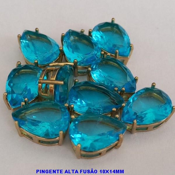 ACESSORIO NO BRUTO PRONTO PARA O BANHO - PINGENTE NO BRUTO COM BASE 10X14 EM ALTA FUSÃO - PEDRA DE ZIRCONIA  - PESO TOTAL 1.4GR - (PEÇA VENDIDA POR UNIDADE - BRU000408
