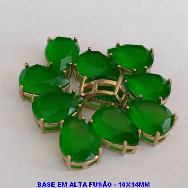 ACESSORIO NO BRUTO PRONTO PARA O BANHO - PINGENTE NO BRUTO COM BASE 10X14 EM ALTA FUSÃO - PEDRA DE RESINA - PESO TOTAL 1.4GR - (PEÇA VENDIDA POR UNIDADE - BRU000445