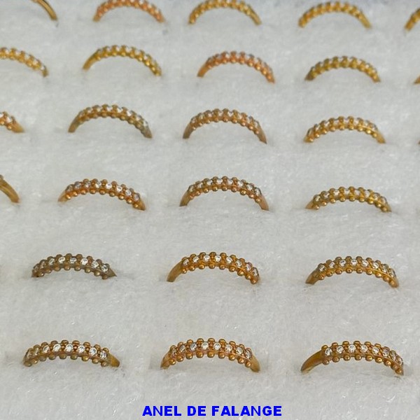 ANEL(FALANGE) NO BRUTO PRONTO PARA O BANHO - CRAVEJADO EM ZIRCONIA CRISTAL - PESO DO ANEL 1,1GR - ANEL000131