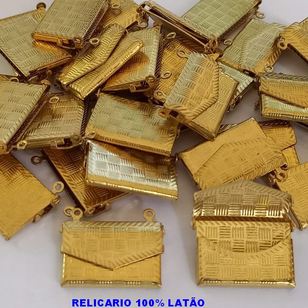 RELICARIO NO BRUTO PRONTO PARA O BANHO  ''( RELICARIO)'' EM FORMATO DE CARTA TAMANHO 14X21MM - PESO TOTAL 2,8GR -  BRU5246