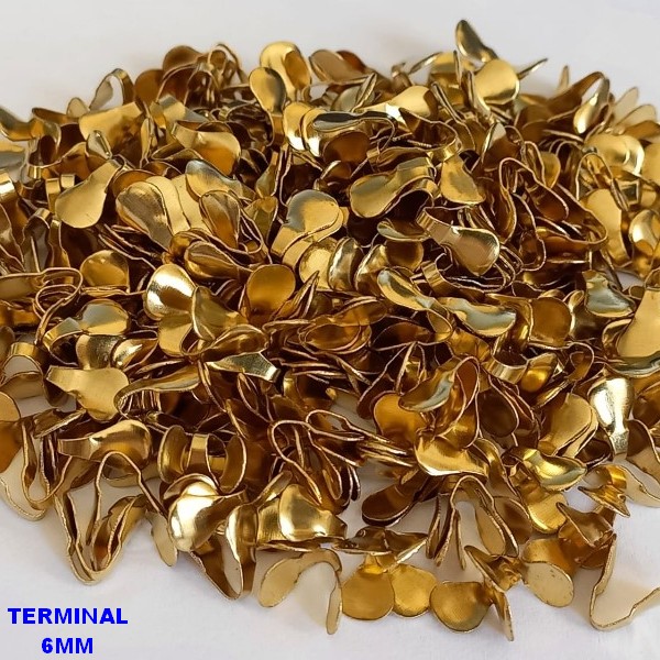ACESSORIO NO BRUTO BRONTO PARA O BANHO - " TERMINAL " - (COMPOSIÇÃO 100% LATÃO)TAMANHO 6MM - BRU000505