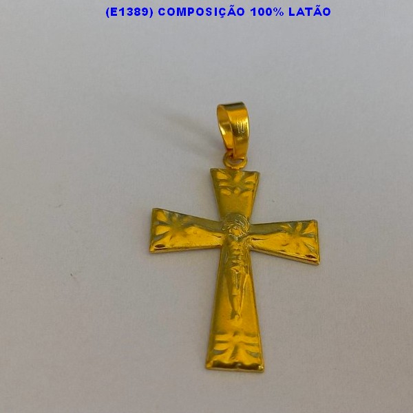 PINGENTE NO BRUTO PRONTO PARA O BANHO -(E1389) COMPOSIÇÃO 100% LATÃO - PESO TOTAL 1,2GR -TAMANHO 30MM(3CM) BRU2933