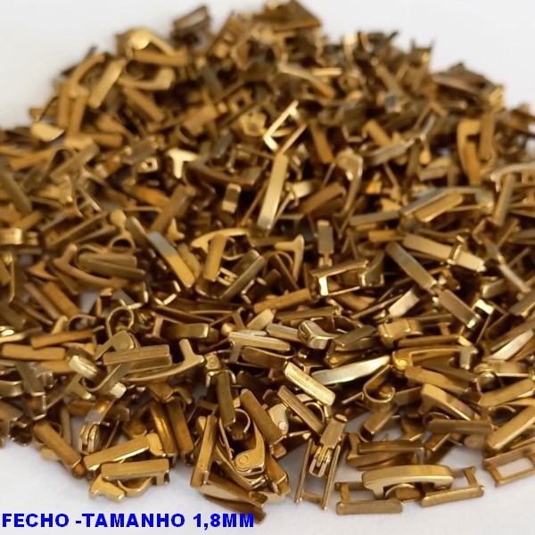 ACESSORIOS NO BRUTO PRONTO PARA O BANHO (CX12 ) (VENDA POR UNIDADE) -  FECHO PARA PULSEIRA/CORRENTE DE" 1,8MM " - COMPOSIÇÃO 100% LATÃO - BRU000472A