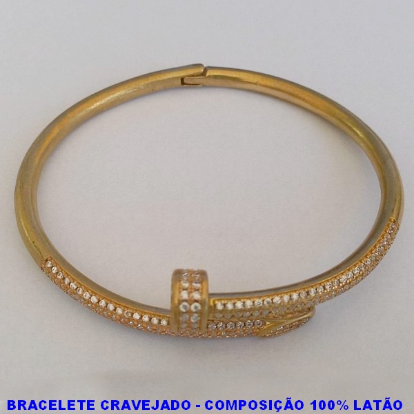 PULSEIRA(BRACELETE) NO BRUTO PRONTO PARA O BANHO(CX79) - CRAVEJADO COM MICRO ZIRCONIAS - PESO TOTAL 26GR - TAMANHO 18CM - BRU4643