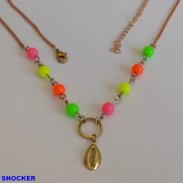 SHOCKER BRUTO PRONTO PARA BANHO(CX79) PESO TOTAL 3,7GR  - FECHO LAGOSTA -TAMANHO 40CM+EXTENSOR)   BRU2201A