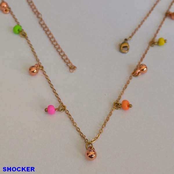 SHOCKER BRUTO PRONTO PARA BANHO(CX79) PESO TOTAL 3,7GR  - FECHO LAGOSTA -TAMANHO 40CM+EXTENSOR)   BRU2204A