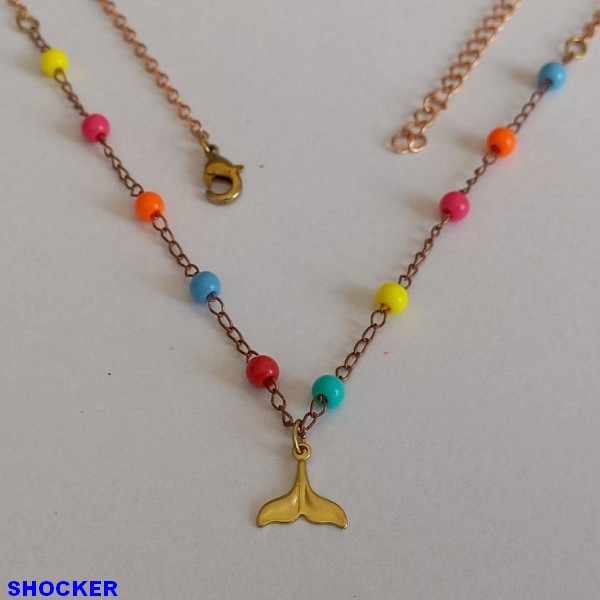 SHOCKER BRUTO PRONTO PARA BANHO PESO TOTAL 3,7GR  - FECHO LAGOSTA -TAMANHO 40CM+EXTENSOR)   BRU2208A