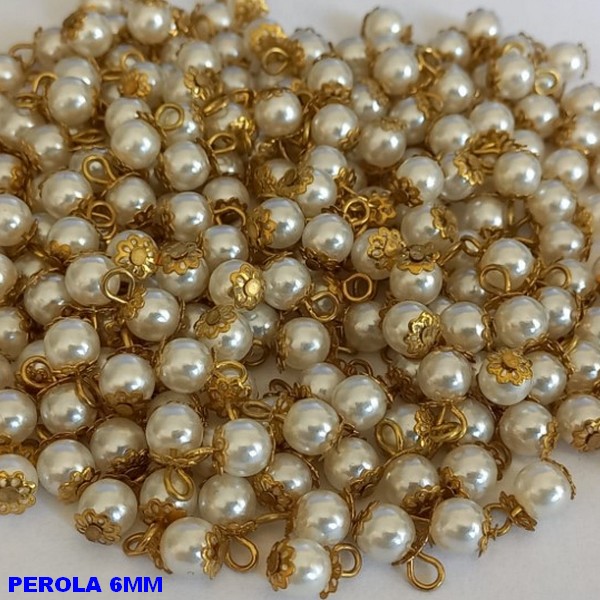 CESSORIO NO BRUTO PRONTO PARA O BANHO - PEROLA CASTROADA DE "6MM"(PESO TOTAL DA UNIDADE 0,2GR ) COMPOSIÇÃO 100% LATÃO - BRU000587