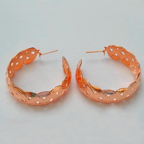 BRINCO BRUTO PRONTO PARA BANHO ARGOLA TODA TRABALHADA 40MM - LARGURA 12MM - PESO 13,2GR - BRU100121A