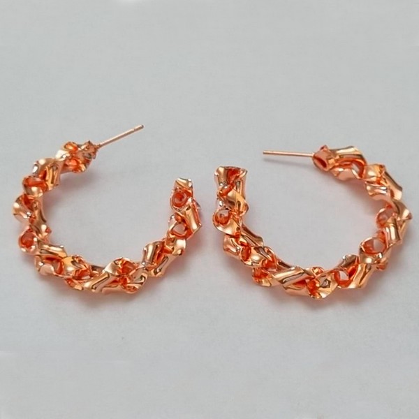 BRINCO BRUTO PRONTO PARA BANHO ARGOLA ENTRELAÇADAS 40MM - LARGURA 4MM - PESO 10,2GR - BRU100122A