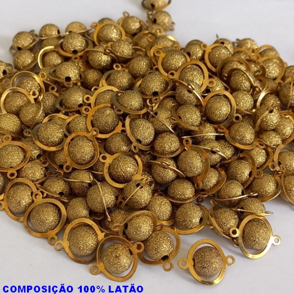 ACESSÓRIO NO BRUTO PRONTO PARA O BANHO BOLAS EM 100% LATÃO(DIAMANTADA)- (PEÇA VENDIDA POR UNIDADE) - PESO  0,6GR - BRU000620
