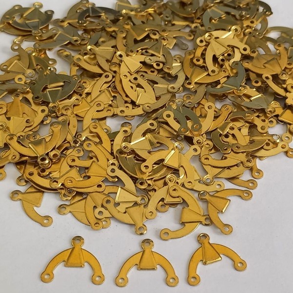 CANGA NO BRUTO PRONTO PARA O BANHO(PL)(CANGA TAMANHO 14MM) - 0,5GR - PEÇA VENDIDA POR UNIDADE - BRU000633