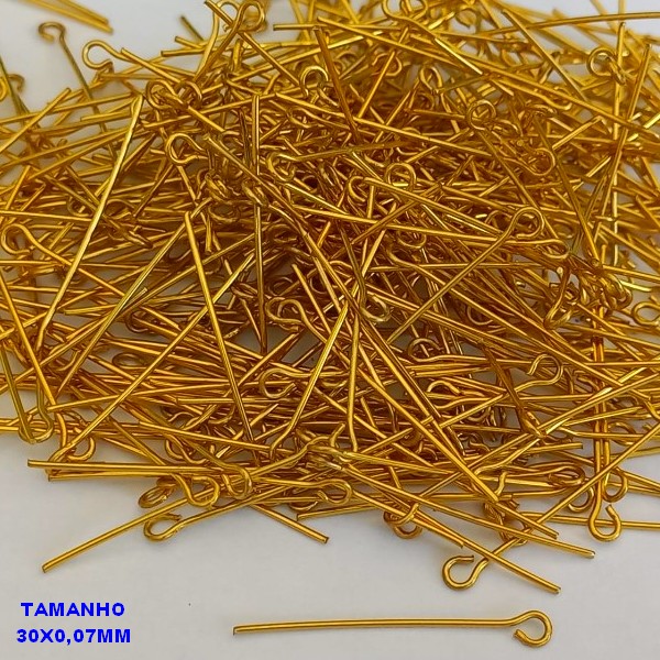 ACESSÓRIO NO BRUTO PRONTO PARA BANHO - " ALFINETE " - TAMANHO 30X0,07MM (P9235) - PESO POR UNIDADE 0,1GR -(VENDIDO POR UNIDADE)COMPOSIÇÃO 100% LATÃO - BRU000647