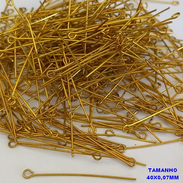 ACESSÓRIO NO BRUTO PRONTO PARA BANHO - " ALFINETE " - TAMANHO 40X0,07MM (P9236) - PESO POR UNIDADE 0,1GR -(VENDIDO POR UNIDADE)COMPOSIÇÃO 100% LATÃO - BRU000645