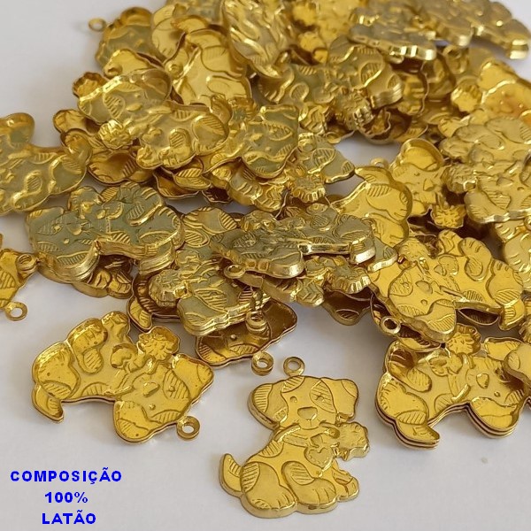 ACESSÓRIO BRUTO PRONTO PARA BANHO (CX16)-  (V2263) CACHORRO VENDIDA POR UNIDADE COMPOSIÇÃO LATÃO - PESO 0,9GR - TAMANHO 20MM BRU000656