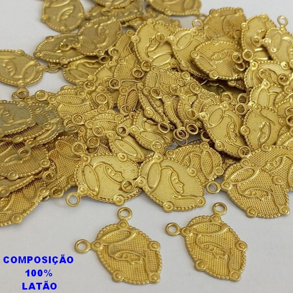 ACESSÓRIO BRUTO PRONTO PARA BANHO (CX17) -  (V3648) VIRGEM MARIA VENDIDA POR UNIDADE COMPOSIÇÃO LATÃO - PESO 0,8GR - TAMANHO 17MM BRU000658
