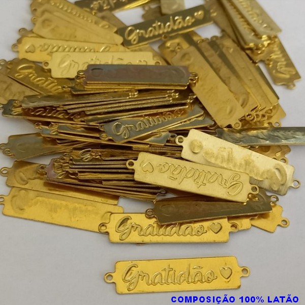 ACESSÓRIO BRUTO PRONTO PARA BANHO (CX21(-  (E2870) CHAPINHA GRATIDÃO VENDIDA POR UNIDADE COMPOSIÇÃO LATÃO - PESO 0,8GR - TAMANHO 28MM BRU000670