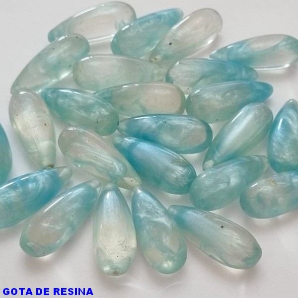 ACESSÓRIO NO BRUTO PRONTO PARA O BANHO - GOTA EM RESINA - TAMANHO 28X10MM - PESO 2,1GR - (PEÇA VENDIDA POR UNIDADE) BRU000675