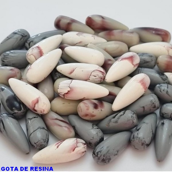 ACESSÓRIO NO BRUTO PRONTO PARA O BANHO - GOTA EM RESINA - TAMANHO 26X10MM - PESO 1,9GR - (PEÇA VENDIDA POR UNIDADE) BRU000676