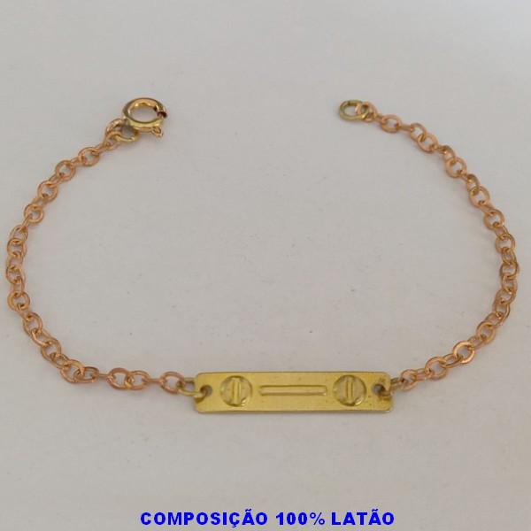 PULSEIRA NO BRUTO PRONTO PARA O BANHO (INFANTIL) COM CHAPINHA - TAMANHO 15CM PESO TOTAL 1,1GR - BRU100236A