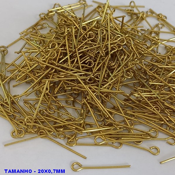 ACESSÓRIO NO BRUTO PRONTO PARA BANHO - " ALFINETE " -(P0194) TAMANHO 0,7X20MM - PESO POR UNIDADE 0,02GR -(VENDIDO POR UNIDADE)COMPOSIÇÃO 100% LATÃO - BRU000692