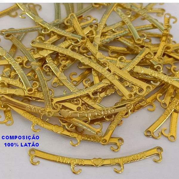CANGA NO BRUTO PRONTO PARA O BANHO (CX28) (2108) CANGA 41MM "AMOR ETERNO - 0,5GR  - PEÇA VENDIDA POR UNIDADE - BRU000705