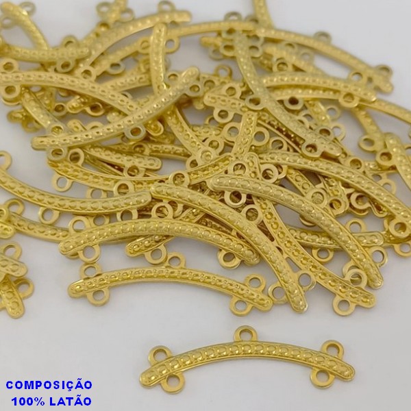 CANGA NO BRUTO PRONTO PARA O BANHO(2211) (CX40)CANGA 25MM ESTAMPA DE BOLINHA 2 CAB - 0,4GR  - PEÇA VENDIDA POR UNIDADE - BRU000707