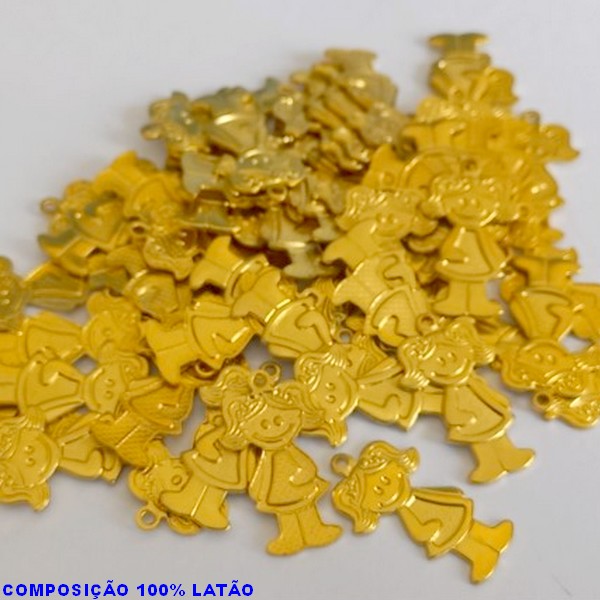 ACESSÓRIO BRUTO PRONTO PARA BANHO (CX16) - VENDIDA POR UNIDADE COMPOSIÇÃO LATÃO (2481) MENINA ESTAMPADA P/ RESINA 20MM- PESO TOTRAL 1,0GR - BRU000713