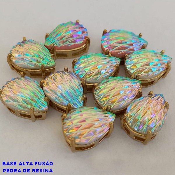 ACESSORIO NO BRUTO PRONTO PARA O BANHO  COM BASE EM (ALTA FUSÃO )TAMANHO 10X14 - "RESINA ACRILICA" PESO TOTAL 1,1GR - BRU000781