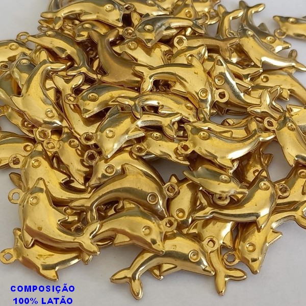 ACESSÓRIO BRUTO PRONTO PARA BANHO - GOLFINHO 21MM VENDIDA POR UNIDADE COMPOSIÇÃO LATÃO - PESO 0,5GR - BRU000808