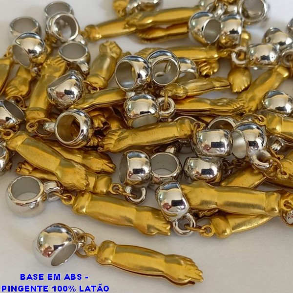 ACESSÓRIO NO BRUTO PRONTO PARA O BANHO(799) FIGA DUPLA 20MM - BERLOQUE PARA PULSEIRA SIMILAR A PANDORA(PEÇA VENDIDA POR UNIDADE) - PESO 1,0GR - BRU000809